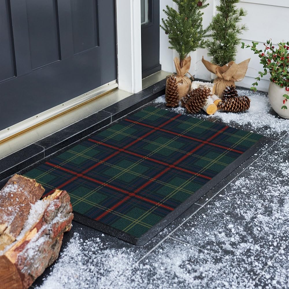 Amazon.com: RUGGABLE Washable Front Doormat – Winter Tartan